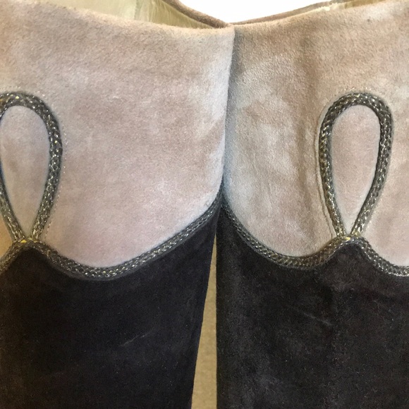 YSL Yves Saint Laurent suede knee high boots 8B - Picture 5 of 5